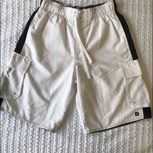 Men’s Hang Ten Shorts Size Medium White/Black